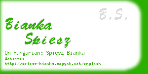 bianka spiesz business card